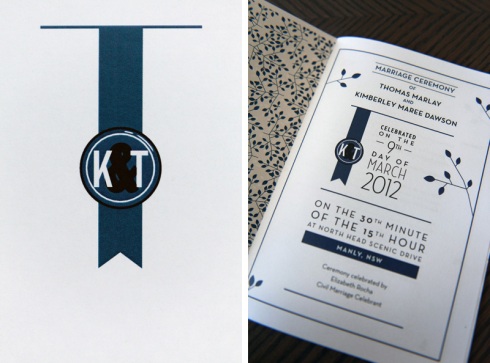 blue and black DIY wedding invitations